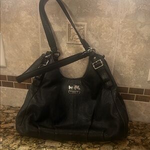Coach Dark Leather Shoulder Bag